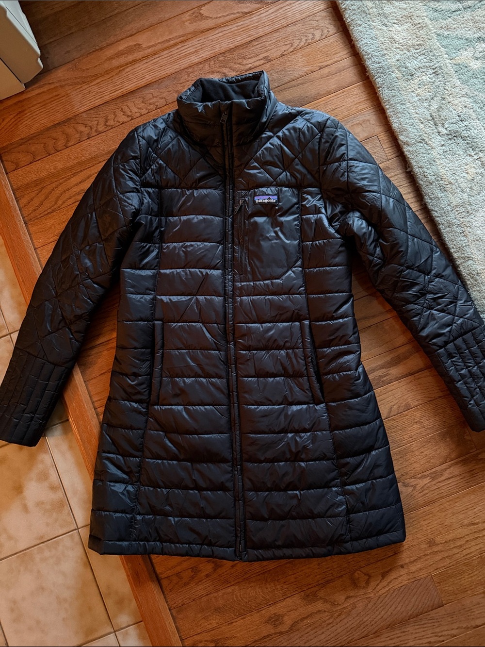 Patagonia Black Quilted Long Puffer Jacket